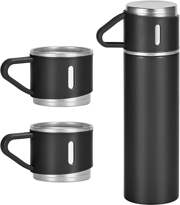 Stainless_Steel_Vacuum_Flask_Travel_Thermos_Set_With_Insulated_Cups