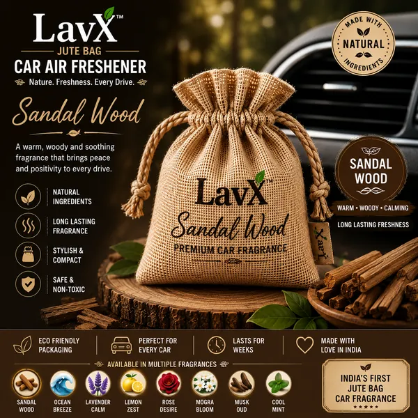 LavX™_Sandal_Wood_Jute_Bag_Car_Air_Freshener_|_Long_Lasting_Hanging_Car_Perfume_|_Eco_Friendly_Natural_Fragrance_|_Premium_Car_Aroma