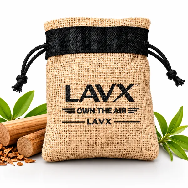 LavX™_Sandal_Wood_Jute_Bag_Car_Air_Freshener_|_Long_Lasting_Hanging_Car_Perfume_|_Eco_Friendly_Natural_Fragrance_|_Premium_Car_Aroma