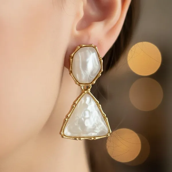 White_Premium_Metal_Earrings_For_Women