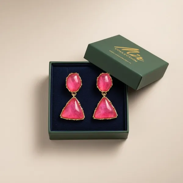 Pink_Premium_Metal_Earrings_For_Women