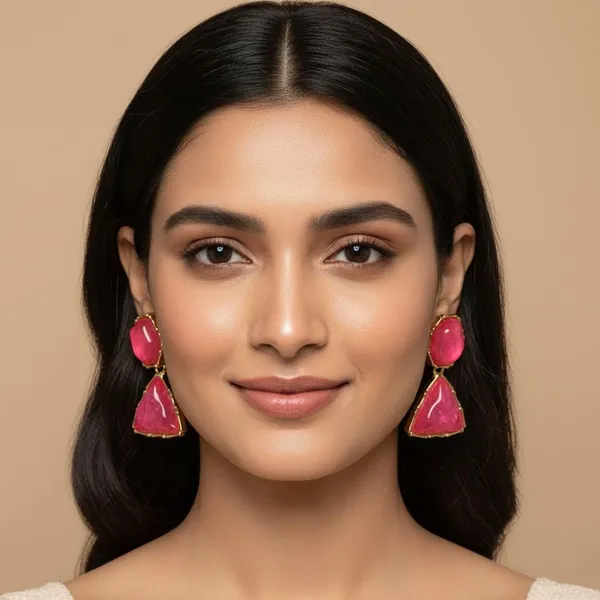 Pink_Premium_Metal_Earrings_For_Women