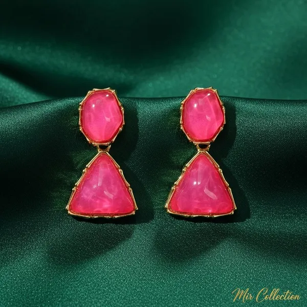 Pink_Premium_Metal_Earrings_For_Women