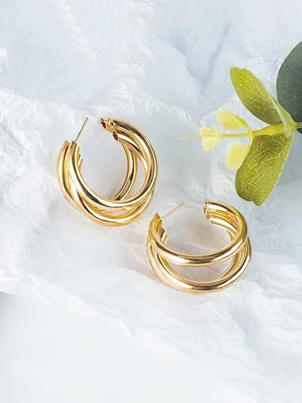Gold_Premium_Metal_Earrings_For_Women