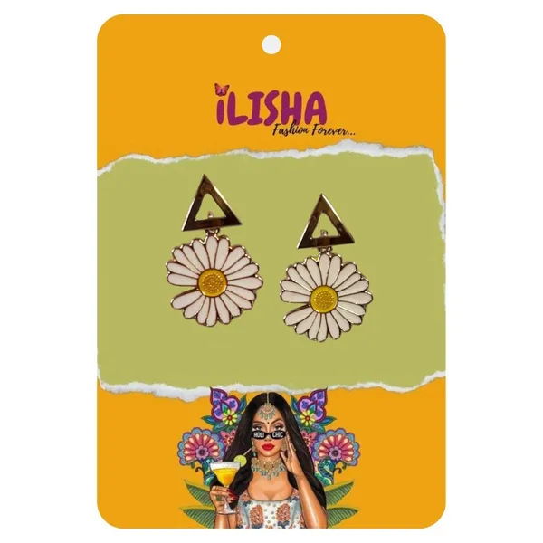 White_And_Yellow_Premium_Metal_Earrings_For_Women