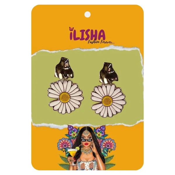 Yellow_And_White_Premium_Metal_Earrings_For_Women