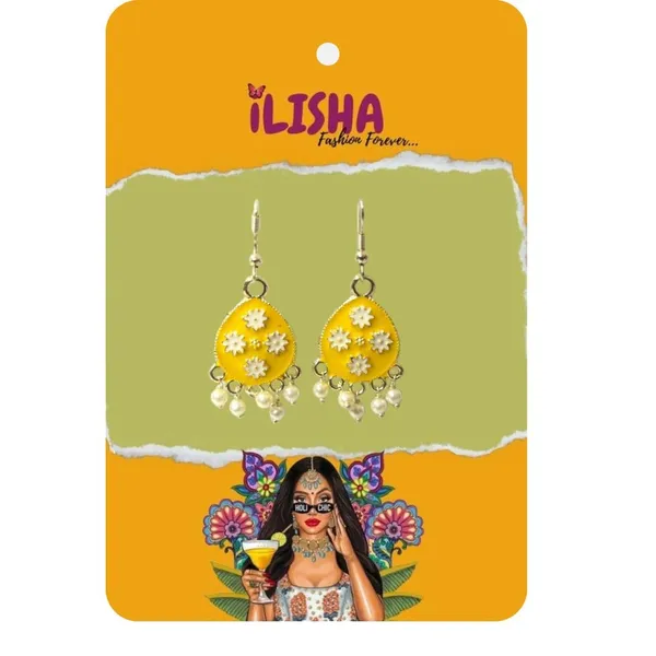 Yellow_Premium_Metal_Earrings_For_Women