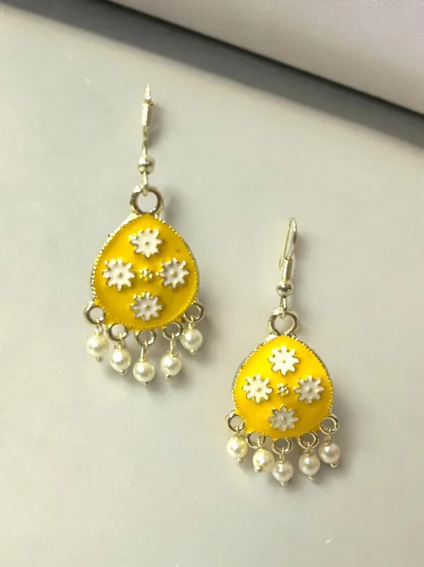 Yellow_Premium_Metal_Earrings_For_Women