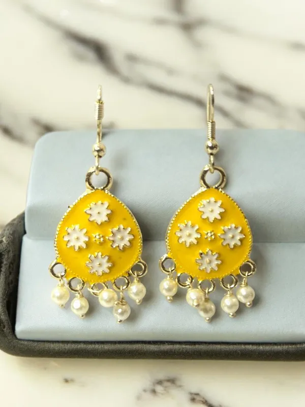 Yellow_Premium_Metal_Earrings_For_Women