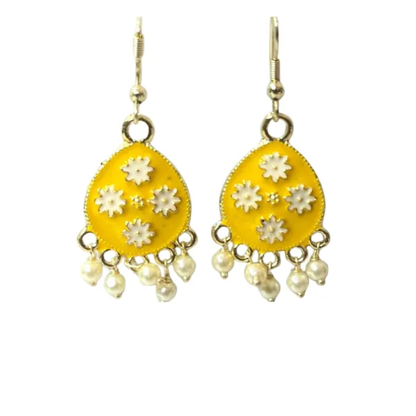 Yellow_Premium_Metal_Earrings_For_Women