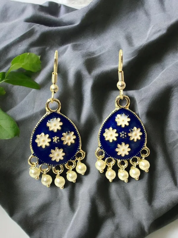 Blue_And_Silver_Premium_Metal_Earrings_For_Women
