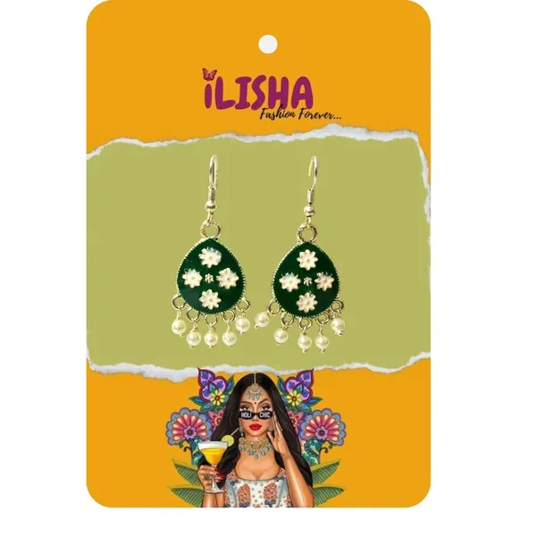 Dark_Green_Premium_Metal_Earrings_For_Women