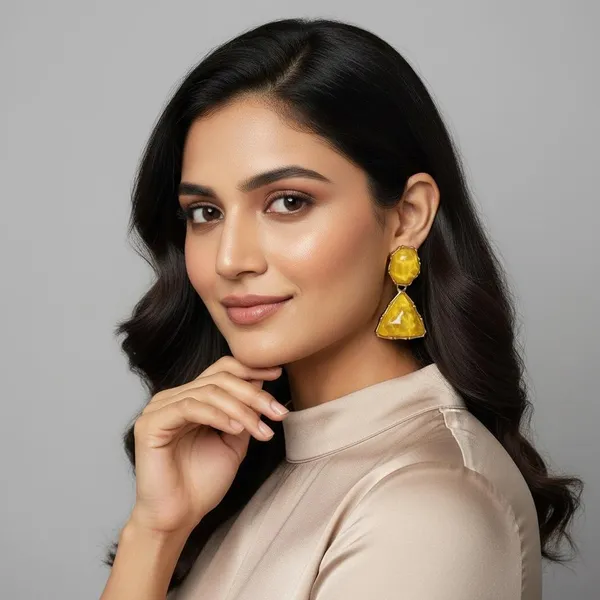 Yellow_Premium_Metal_Earrings_For_Women