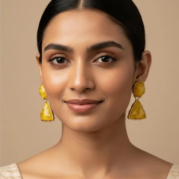 Yellow_Premium_Metal_Earrings_For_Women