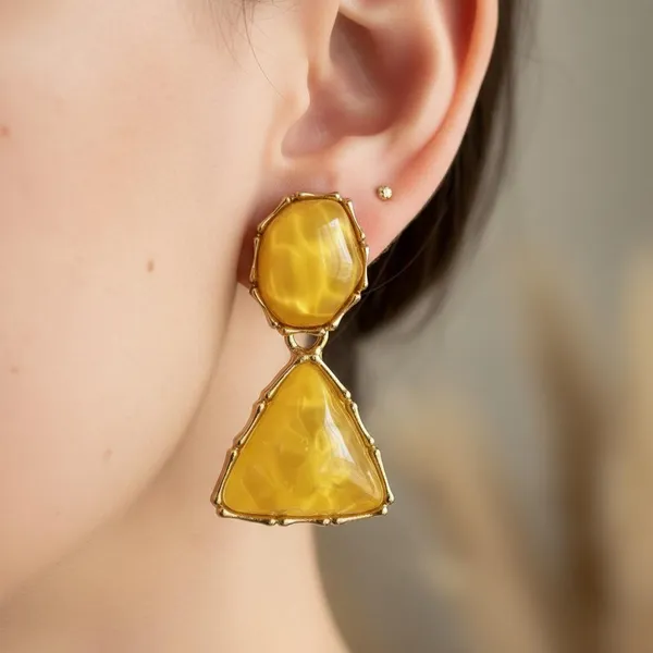 Yellow_Premium_Metal_Earrings_For_Women