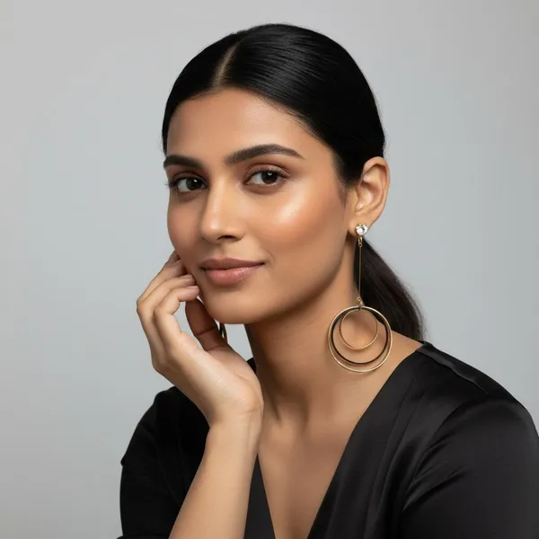 Black_And_Gold_Premium_Metal_Earrings_For_Women