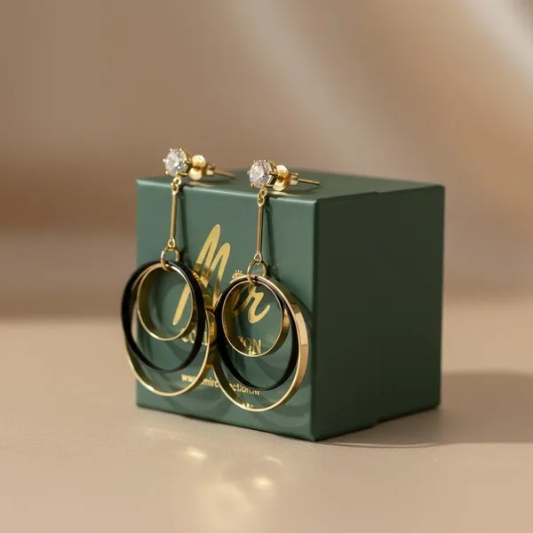 Black_And_Gold_Premium_Metal_Earrings_For_Women