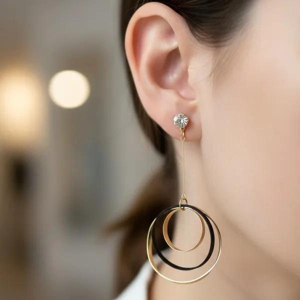 Black_And_Gold_Premium_Metal_Earrings_For_Women
