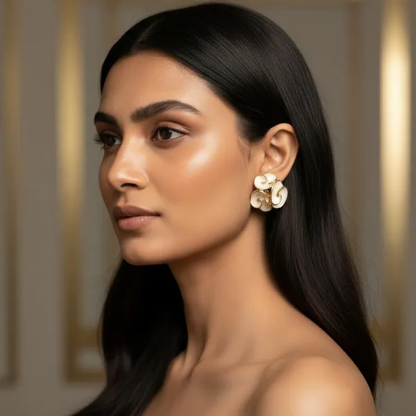 White_Enamel_Floral_Stud_Earrings_With_Gold_Finish_|_Designer_Statement_Earrings_For_Women_&_Girls_|_Party_Wear_Jewellery