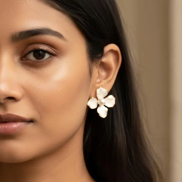 White_Floral_Pearl_Stud_Earrings_With_Gold_Finish_|_Elegant_Flower_Earrings_For_Women_&_Girls_|_Daily_Wear_&_Party_Wear_Jewellery