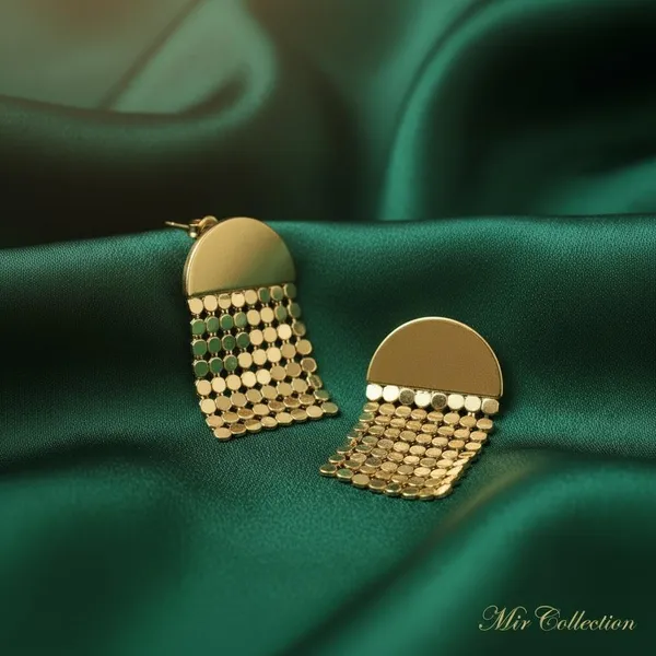 Gold_Plated_Geometric_Mesh_Drop_Earrings_|_Modern_Half_Circle_Dangle_Earrings_For_Women_&_Girls_|_Party_Wear_Statement_Jewellery