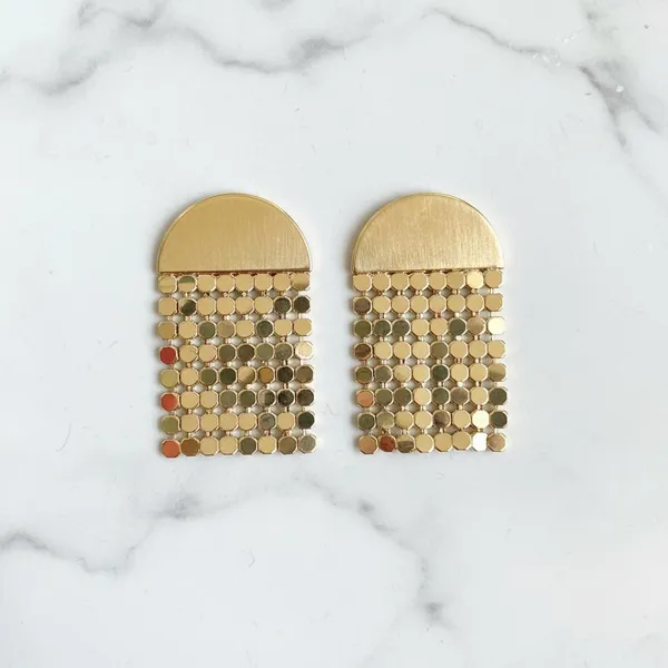Gold_Plated_Geometric_Mesh_Drop_Earrings_|_Modern_Half_Circle_Dangle_Earrings_For_Women_&_Girls_|_Party_Wear_Statement_Jewellery