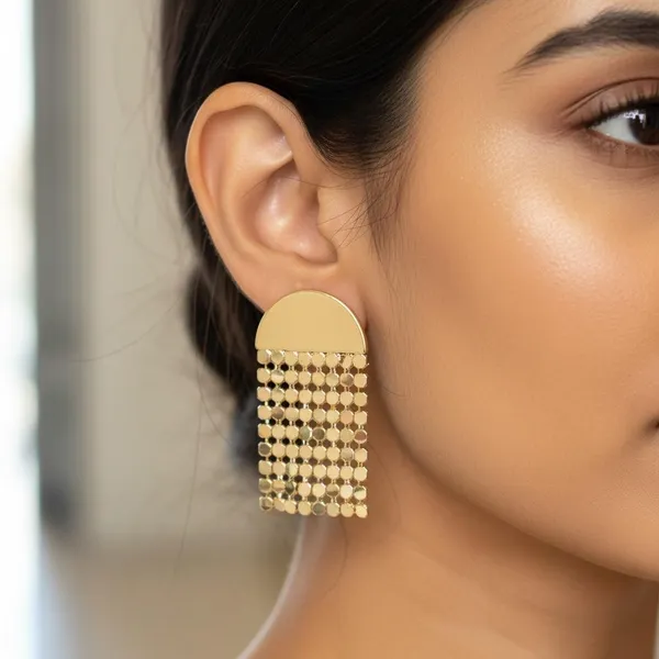 Gold_Plated_Geometric_Mesh_Drop_Earrings_|_Modern_Half_Circle_Dangle_Earrings_For_Women_&_Girls_|_Party_Wear_Statement_Jewellery