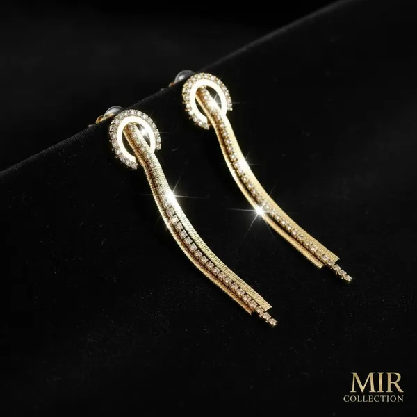 Gold_Plated_Crystal_Studded_Long_Tassel_Earrings_|_Designer_Party_Wear_Dangle_Earrings_For_Women_&_Girls_|_Premium_Jewellery