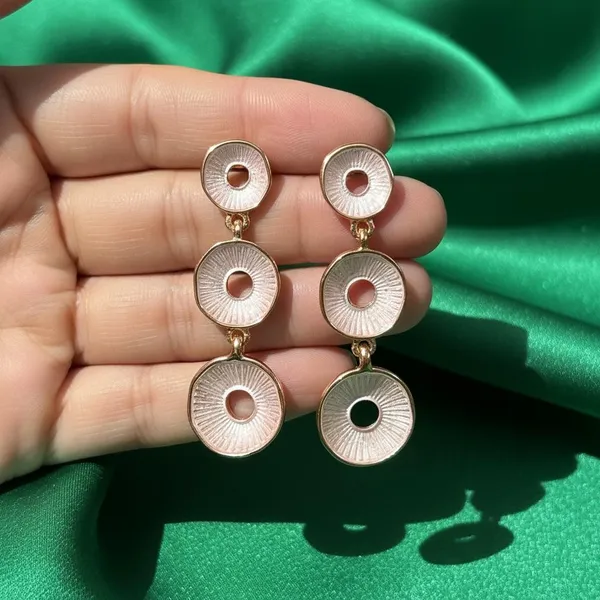 Geometric_Drop_Earrings_For_Women_|_Rose_Gold_Circular_Layered_Dangle_Earrings_|_Elegant_Minimal_Party_&_Daily_Wear_Jewellery