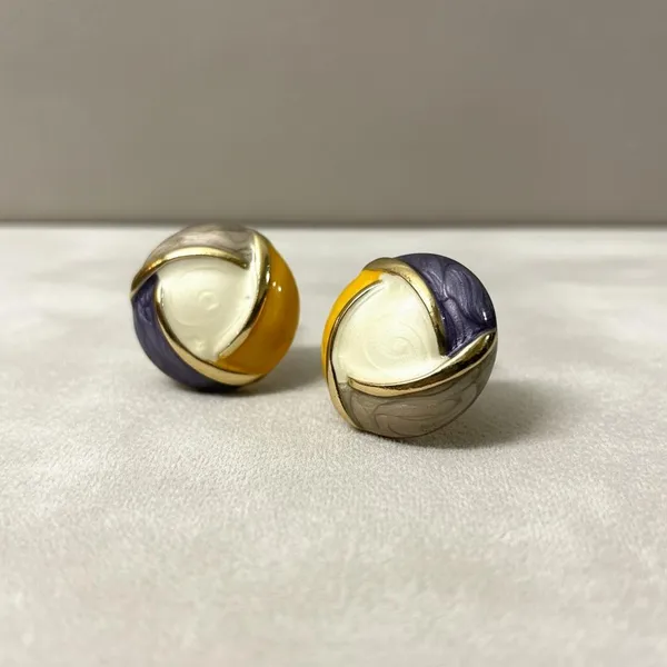 Multicolor_Enamel_Round_Stud_Earrings_With_Gold_Finish_|_Designer_Abstract_Earrings_For_Women_&_Girls_|_Stylish_Daily_&_Party_Wear