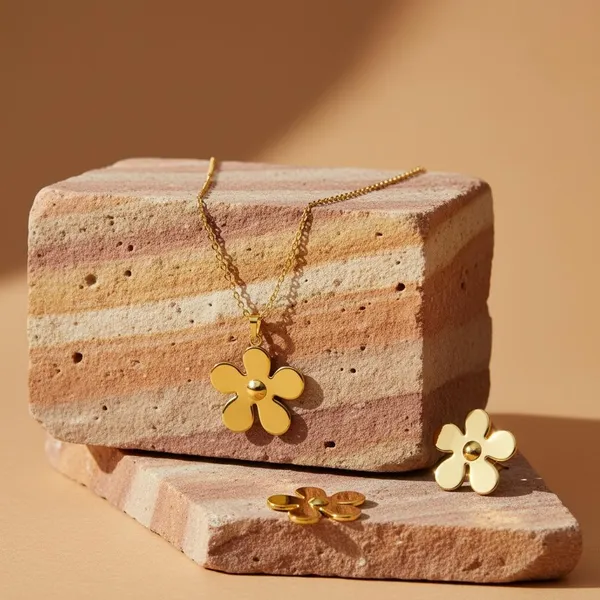 Gold_Floral_Pendant_Necklace_Set_With_Earrings_|_Elegant_Flower_Jewellery_Gift_Set_For_Women