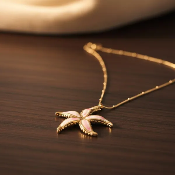 Gold_Floral_Enamel_Pendant_Necklace_|_Pink_&_White_Designer_Flower_Pendant_Chain_|_Elegant_Daily_Wear_Jewellery