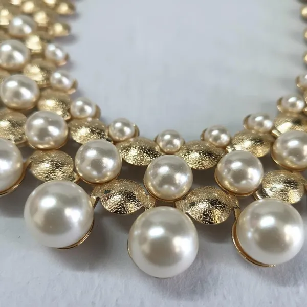 Gold_&_Pearl_Statement_Necklace_Set_With_Earrings_|_Bridal_Party_Wear_Heavy_Jewellery_For_Women