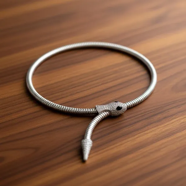 Silver_Snake_Design_Choker_Necklace_|_Crystal_Studded_Serpent_Statement_Jewellery_For_Women