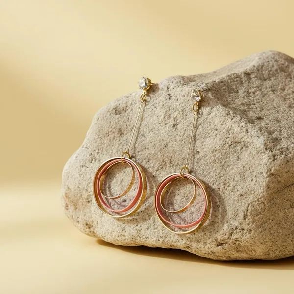 Pink_Premium_Metal_Earrings_For_Women