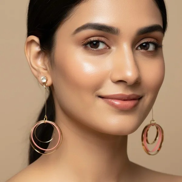 Pink_Premium_Metal_Earrings_For_Women