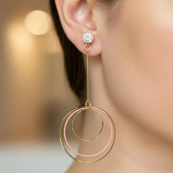 Pink_Premium_Metal_Earrings_For_Women