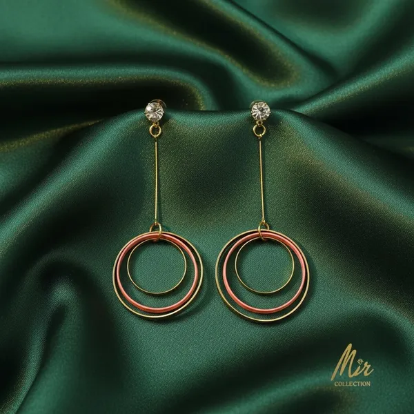 Pink_Premium_Metal_Earrings_For_Women