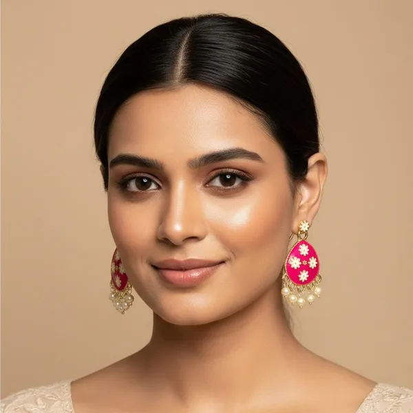 Baby_Pink_Premium_Metal_Earrings_For_Women