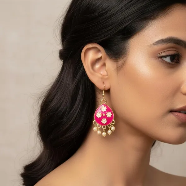Baby_Pink_Premium_Metal_Earrings_For_Women