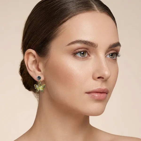 Yellow_And_Gold_Premium_Metal_Earrings_For_Women