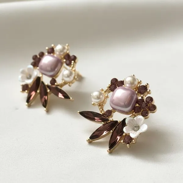 Purple_Crystal_Floral_Statement_Earrings_For_Women_|_Pearl_&_Stone_Designer_Stud_Earrings_|_Party_&_Wedding_Jewellery