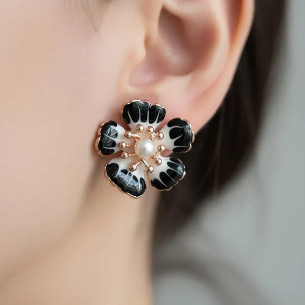 Black_And_White_Premium_Metal_Earrings_For_Women
