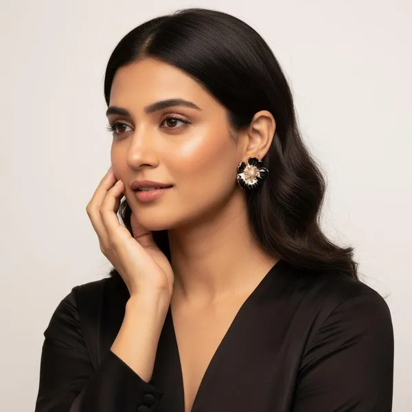 Black_And_White_Premium_Metal_Earrings_For_Women