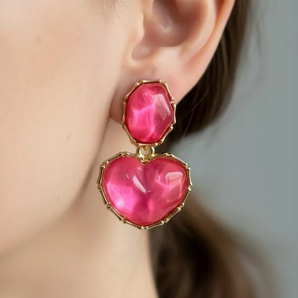 Pink_Premium_Metal_Earrings_For_Women