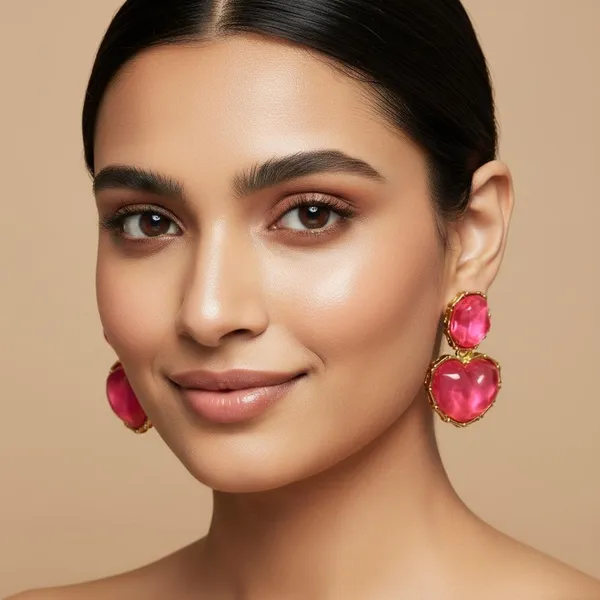 Pink_Premium_Metal_Earrings_For_Women
