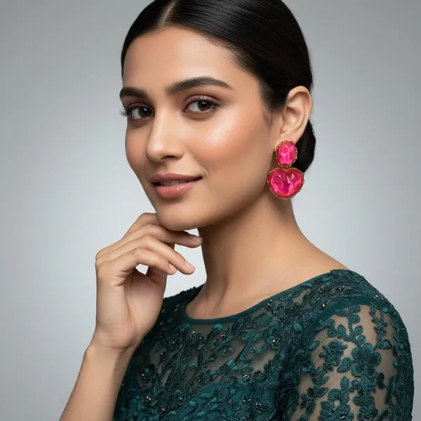 Pink_Premium_Metal_Earrings_For_Women