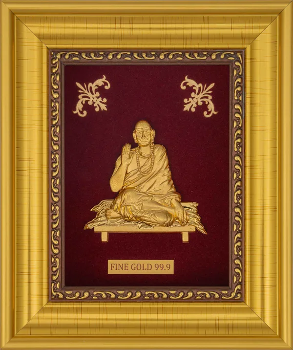 Fine_Gold_Swami_Samarth_Golden_Frame_With_Maroon_Background