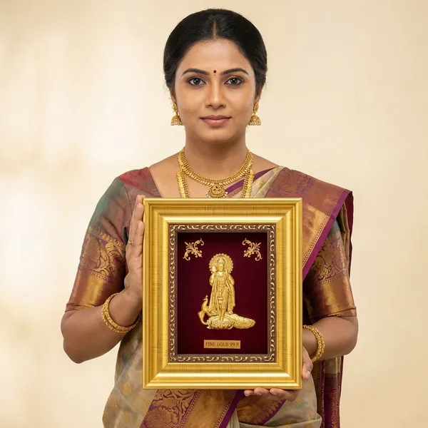 Fine_Gold_Framed_Religious_Artwork_Krishna_With_Peacock
