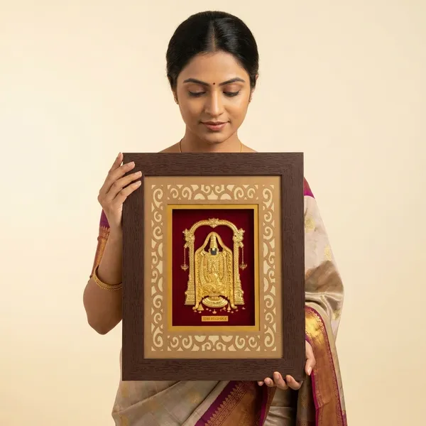 Gold_Leaf_Balaji_Tirupati_Venkateswara_Photo_Frame_Religious_Wall_Art_With_Decorative_Border